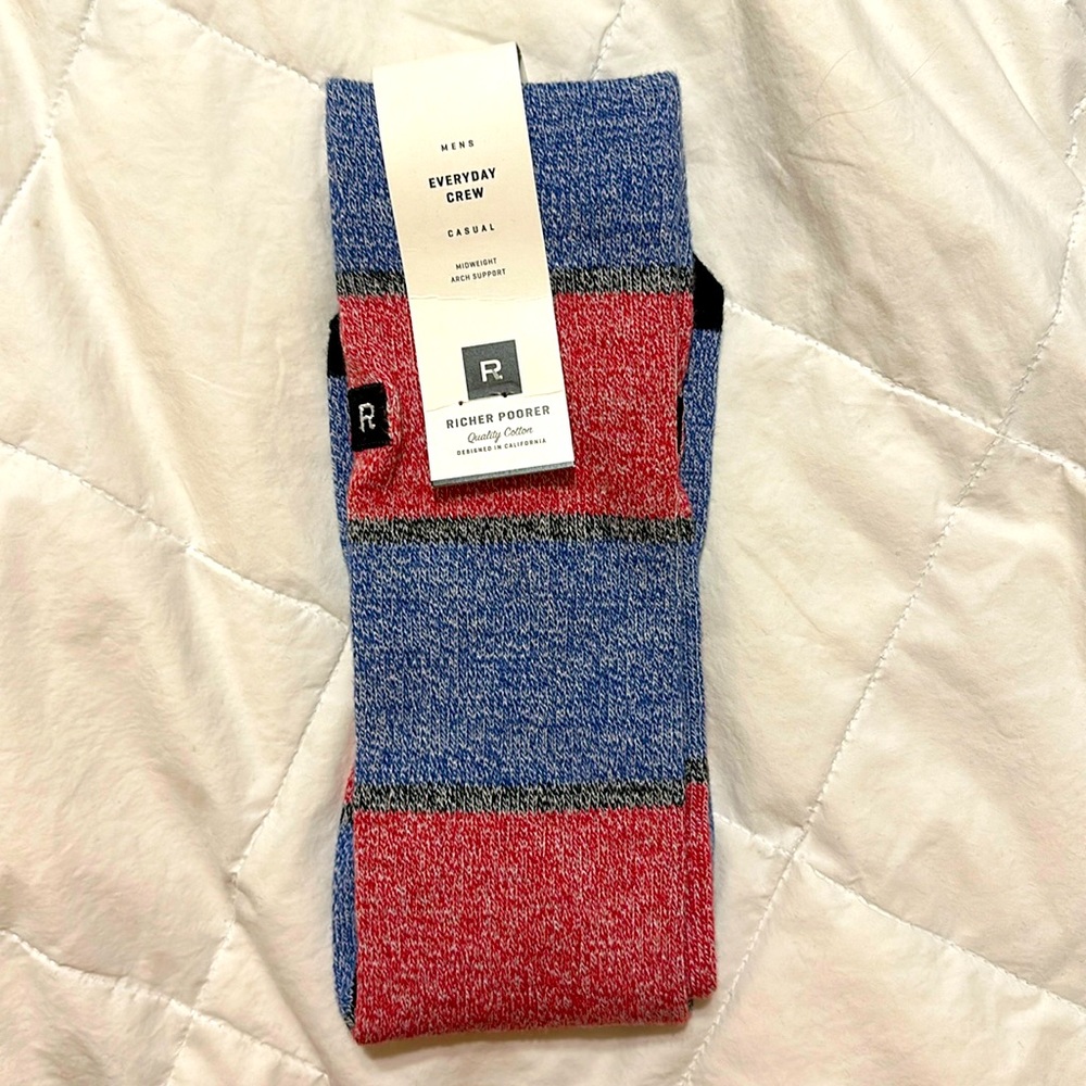 Richer Poorer everyday crew socks, NWT